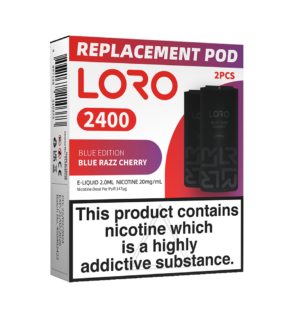 LORO-2400-2PK-Flavour-Pods---Blue-Razz-Cherry