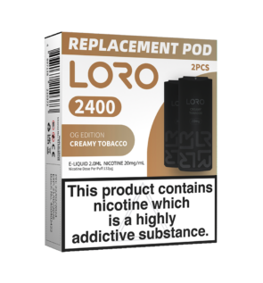 LORO-2400-2PK-Flavour-Pods---Creamy-Tobacco