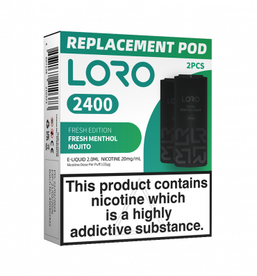 LORO-2400-2PK-Flavour-Pods---Fresh-Menthol-Mojito