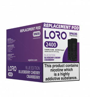 LORO 2400 PODS 5 PACK - BLUEBERRY CHERRY CRANBERRY