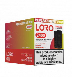 LORO 2400 PODS 5 PACK - CHERRY PASSION FRUIT